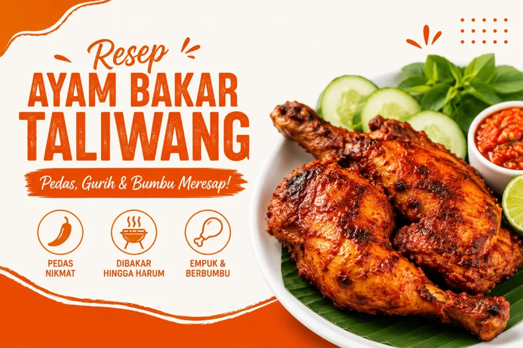 Resep Ayam Bakar Taliwang Pedas Gurih, Bumbu Meresap