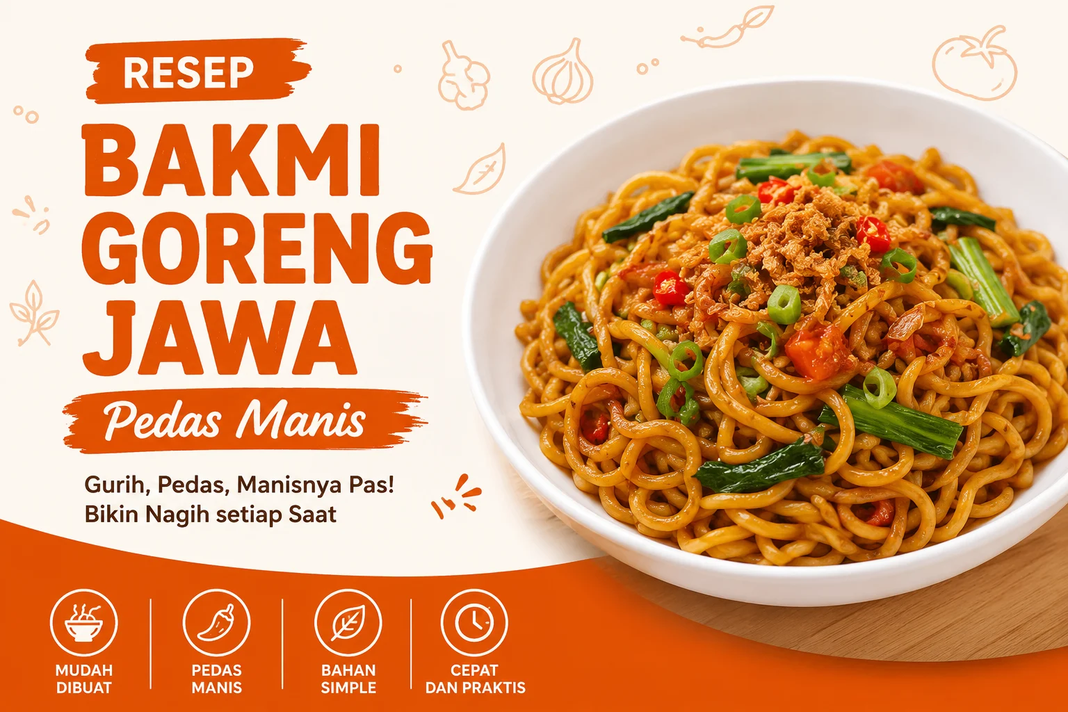 Resep Bikin Bakmi Goreng Jawa Pedas Manis, Nikmat dan Mudah Dibuat di Rumah