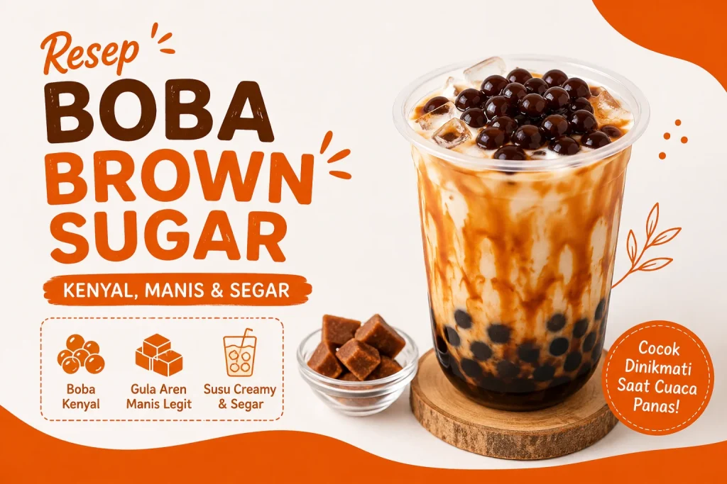 Resep Boba Brown Sugar Kenyal, Manis, dan Segar