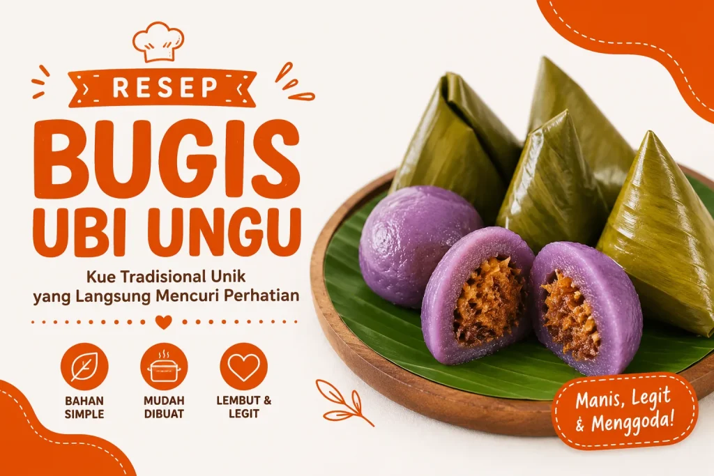 Resep Bugis Ubi Ungu Enak, Kue Tradisional Unik yang Langsung Mencuri Perhatian