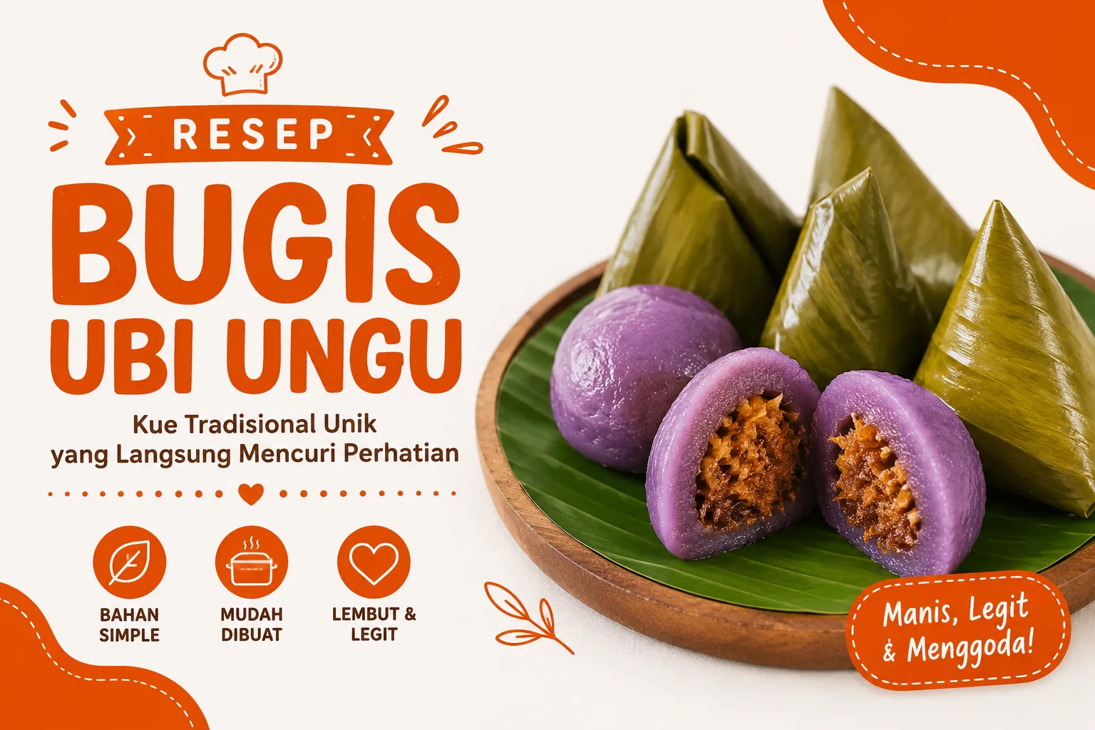 Resep Bugis Ubi Ungu Enak, Kue Tradisional Unik yang Langsung Mencuri Perhatian