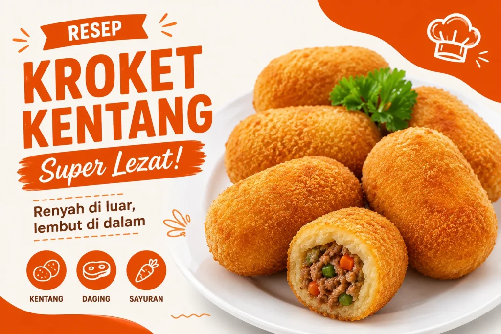 Resep Kroket Kentang Super Lezat, Renyah di Luar dan Lembut di Dalam