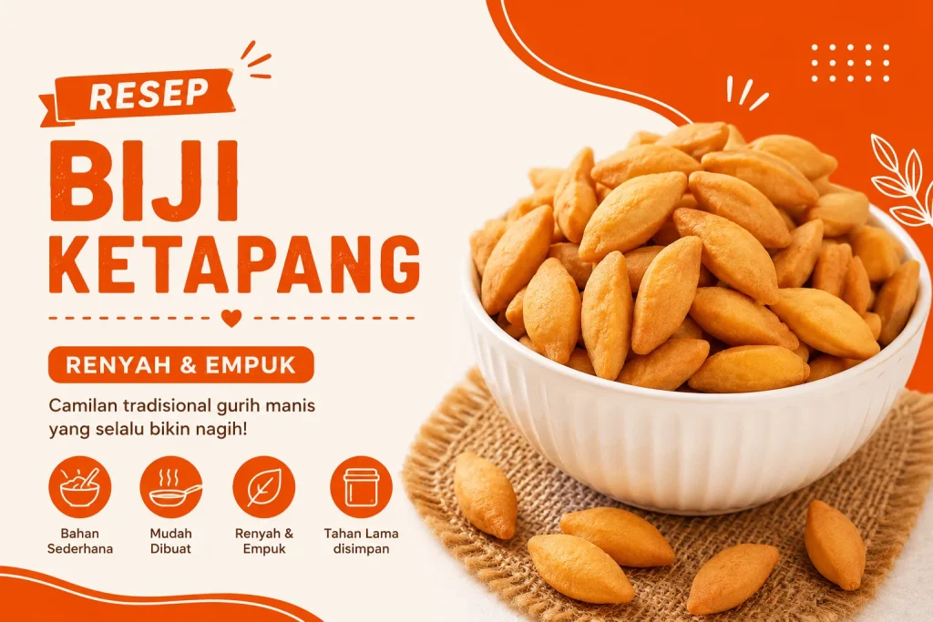 Resep Kue Biji Ketapang Renyah dan Empuk