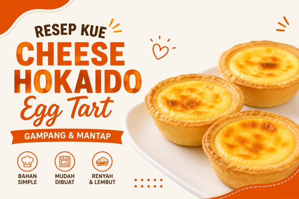 Resep Kue Cheese Hokaido Egg Tart Gampang dan Mantap, Renyah di Luar Lumer di Dalam