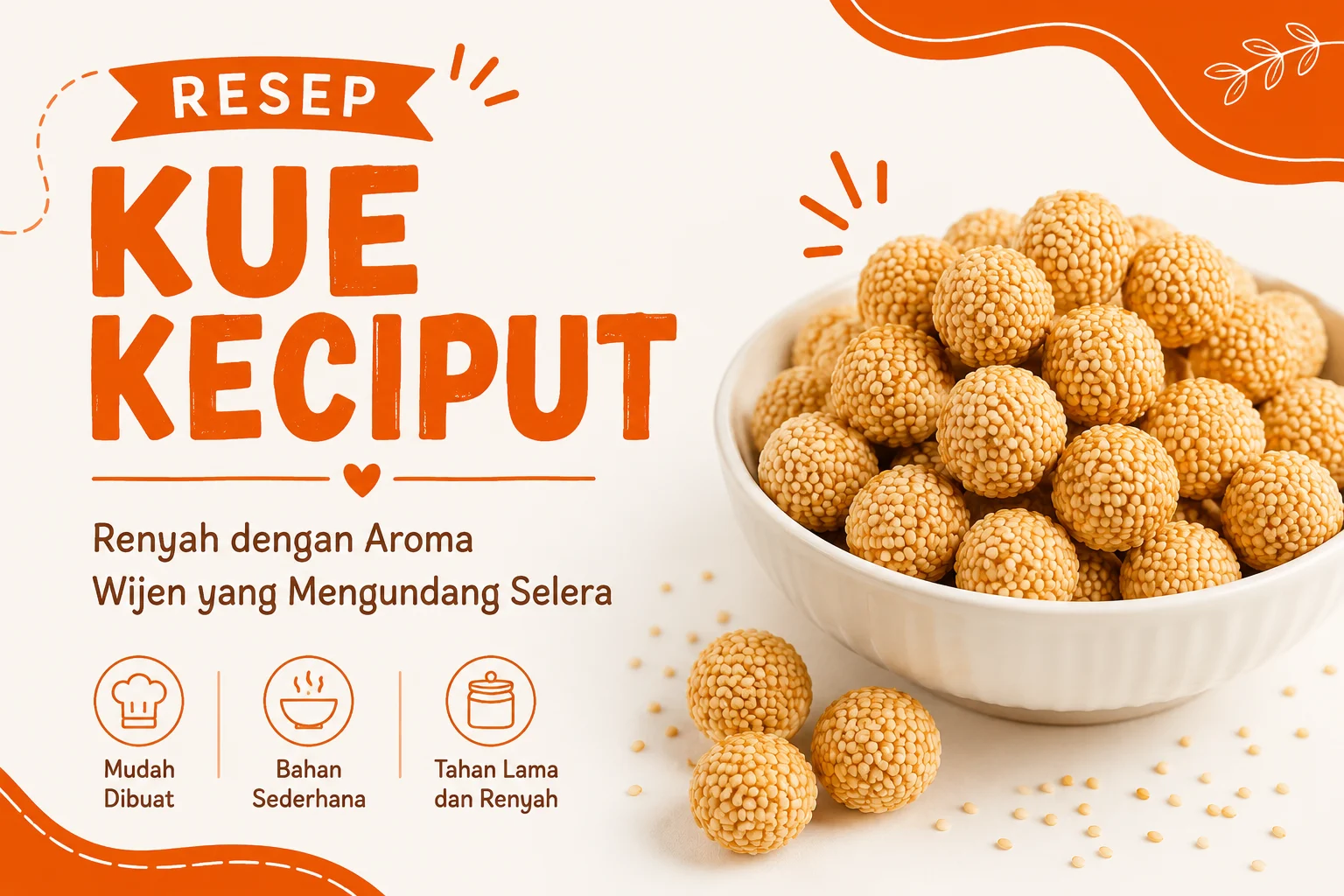 Resep Kue Keciput Renyah dengan Aroma Wijen yang Mengundang Selera
