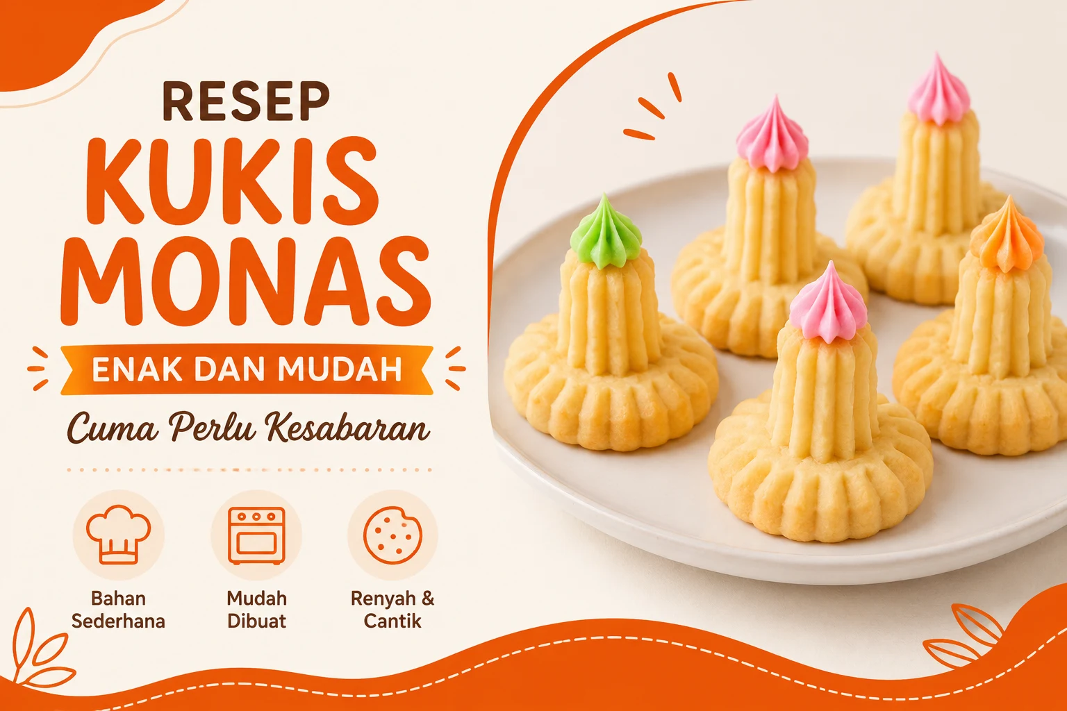 Resep Kukis Monas Enak dan Mudah, Cuma Perlu Kesabaran
