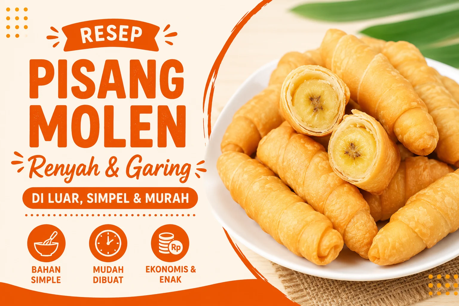 Resep Pisang Molen Renyah Garing di Luar, Simpel dan Murah