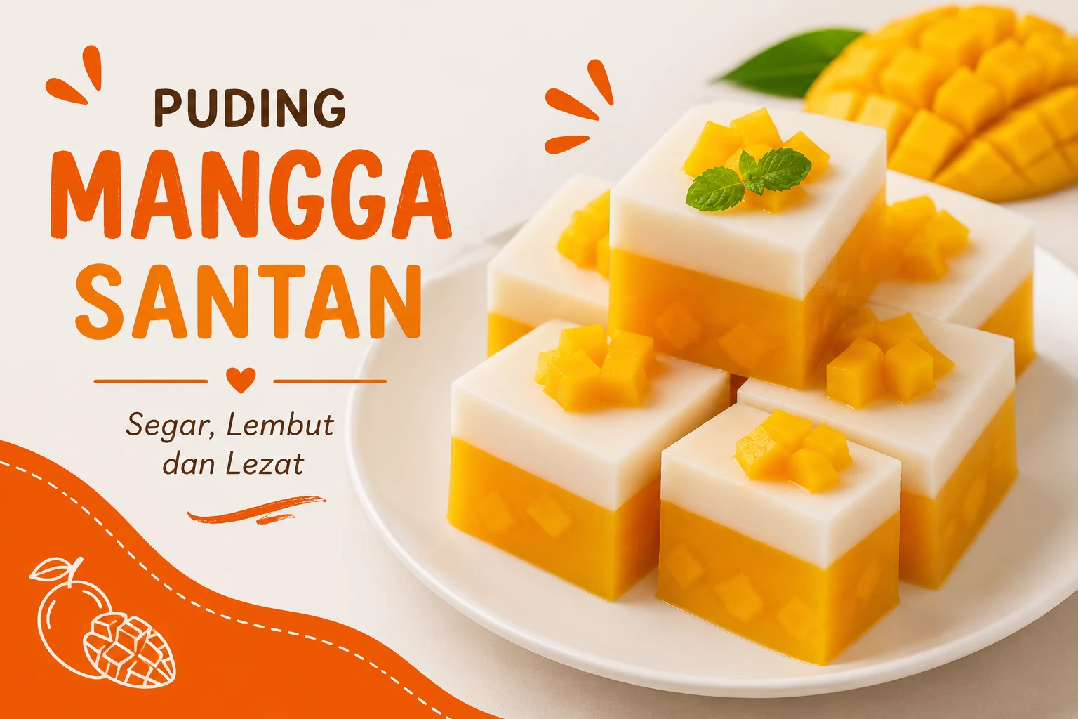 Resep Puding Mangga Santan Bikin Seger