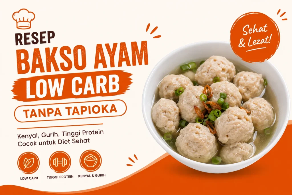Resep Bakso Ayam Low Carb Tanpa Tapioka