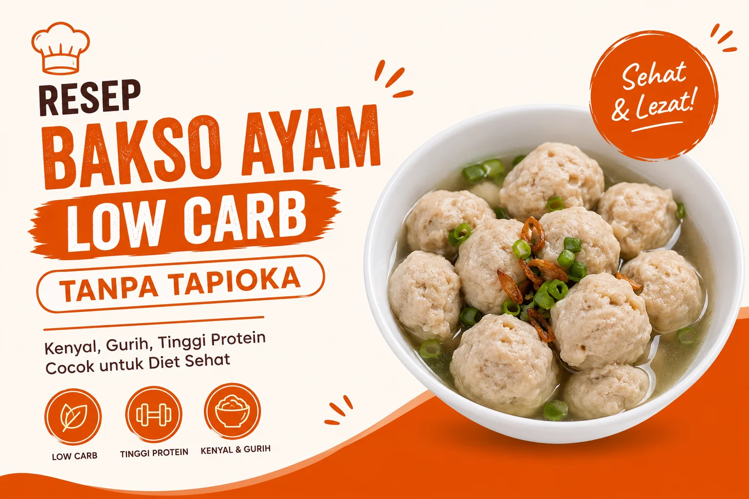 Resep Bakso Ayam Low Carb Tanpa Tapioka