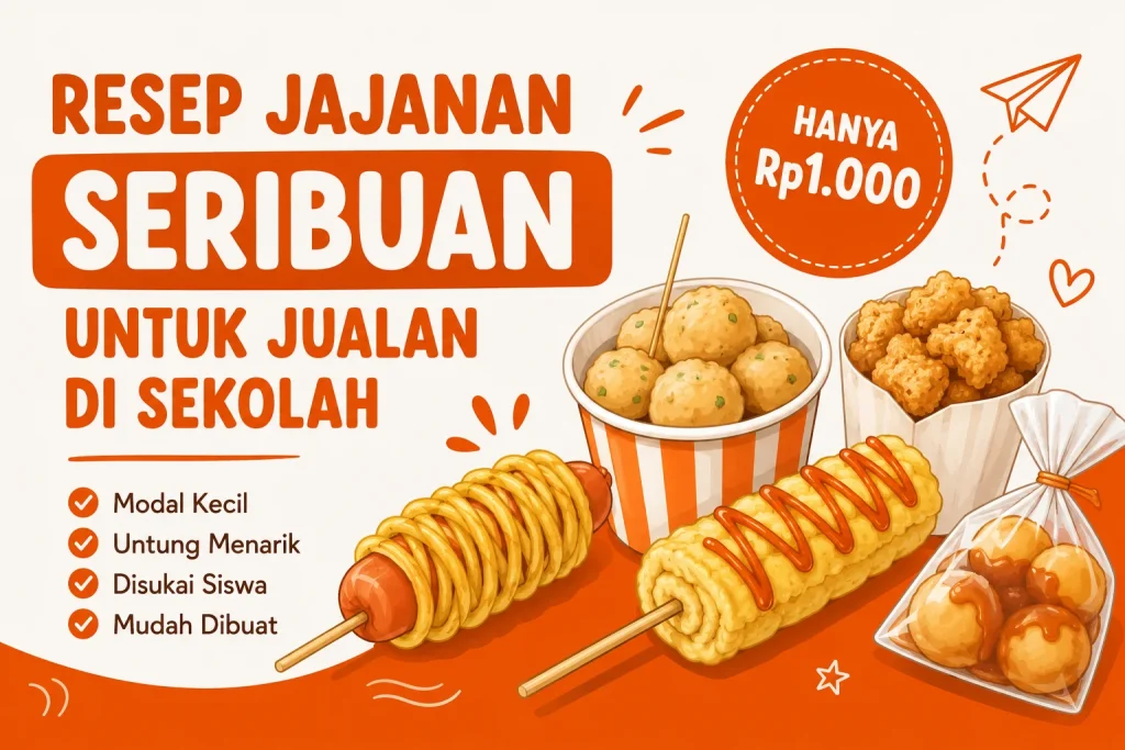 Resep Jajanan Seribuan untuk Jualan di Sekolah