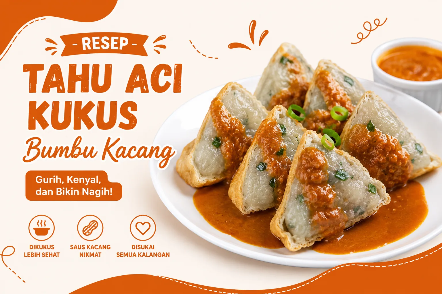 Resep Tahu Aci Kukus Bumbu Kacang