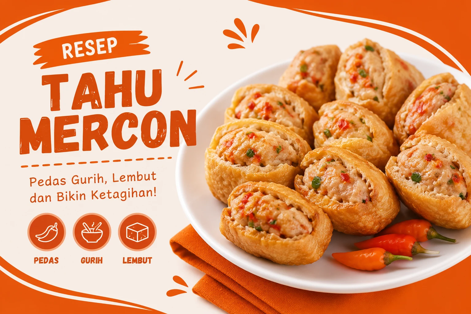 Resep Tahu Mercon Pedas Gurih